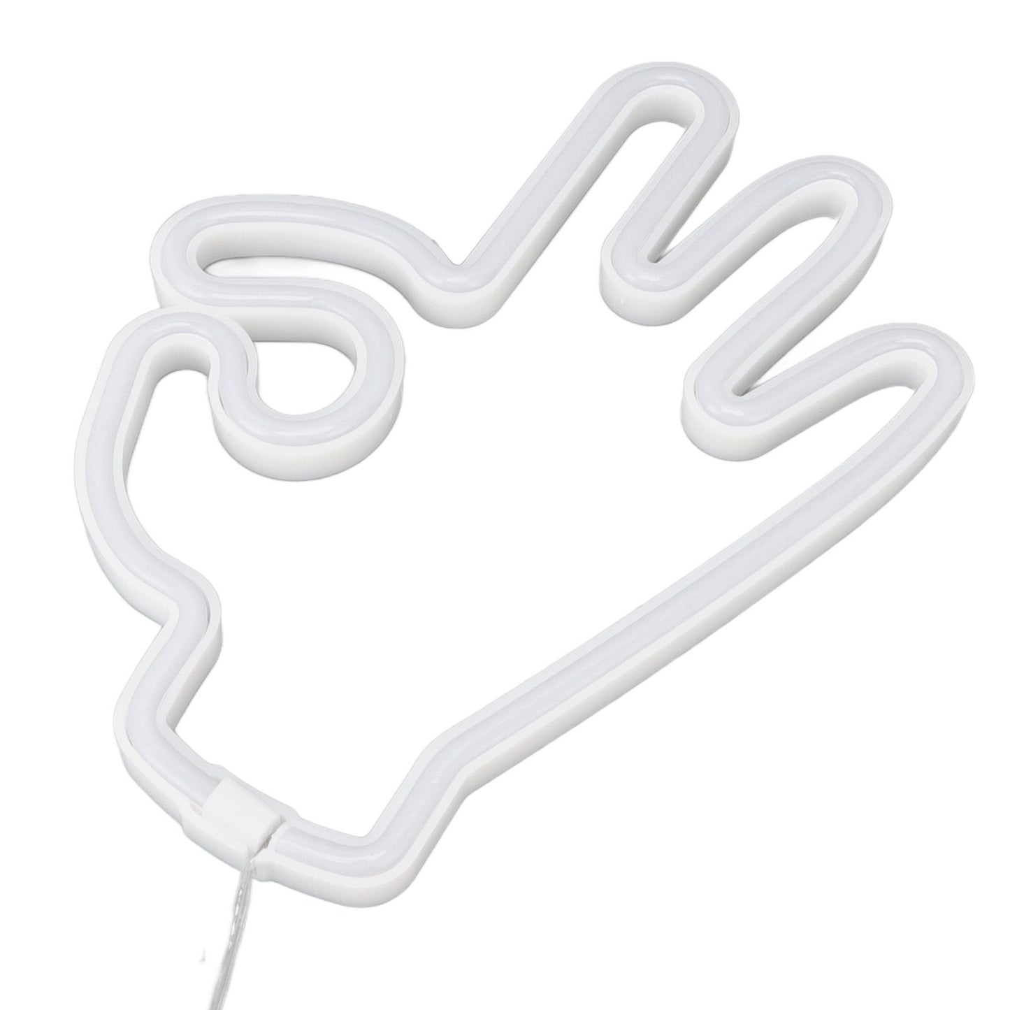 Hand Finger Neon Light OK Shaped LED Neon Sign Battery USB and Battery Powered Wall Decor Light for Home Bedroom