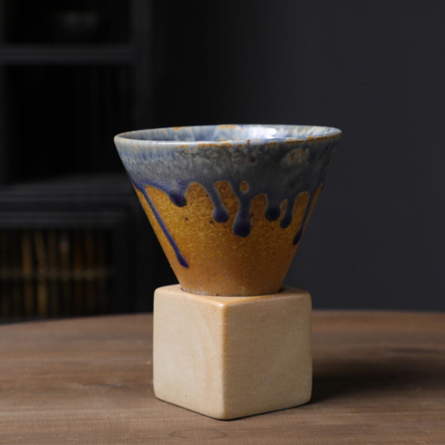 200mL Japanese Pottery Mug Coffee Mug Latte Cup with Base Ceramic Mug