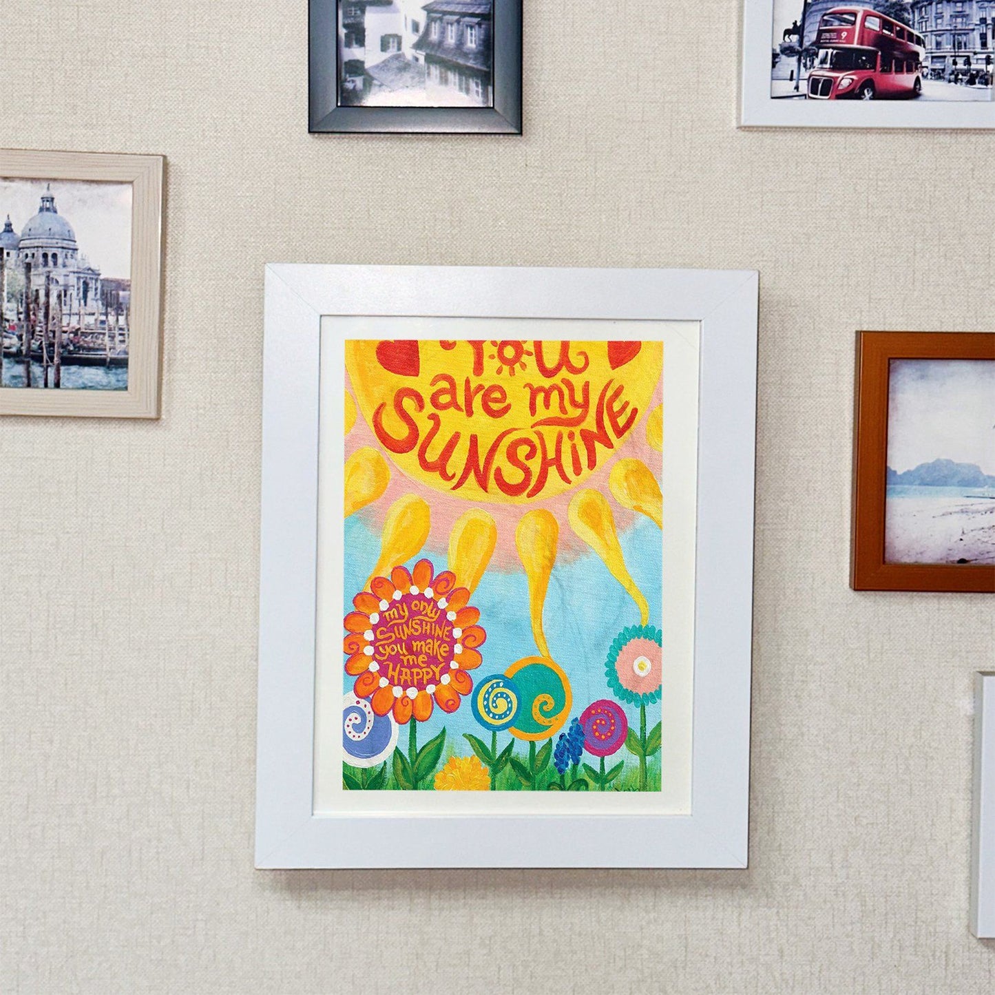 Children's Art Wooden Frame Photo Frame Decorative Photo Frame Kids Art Frames