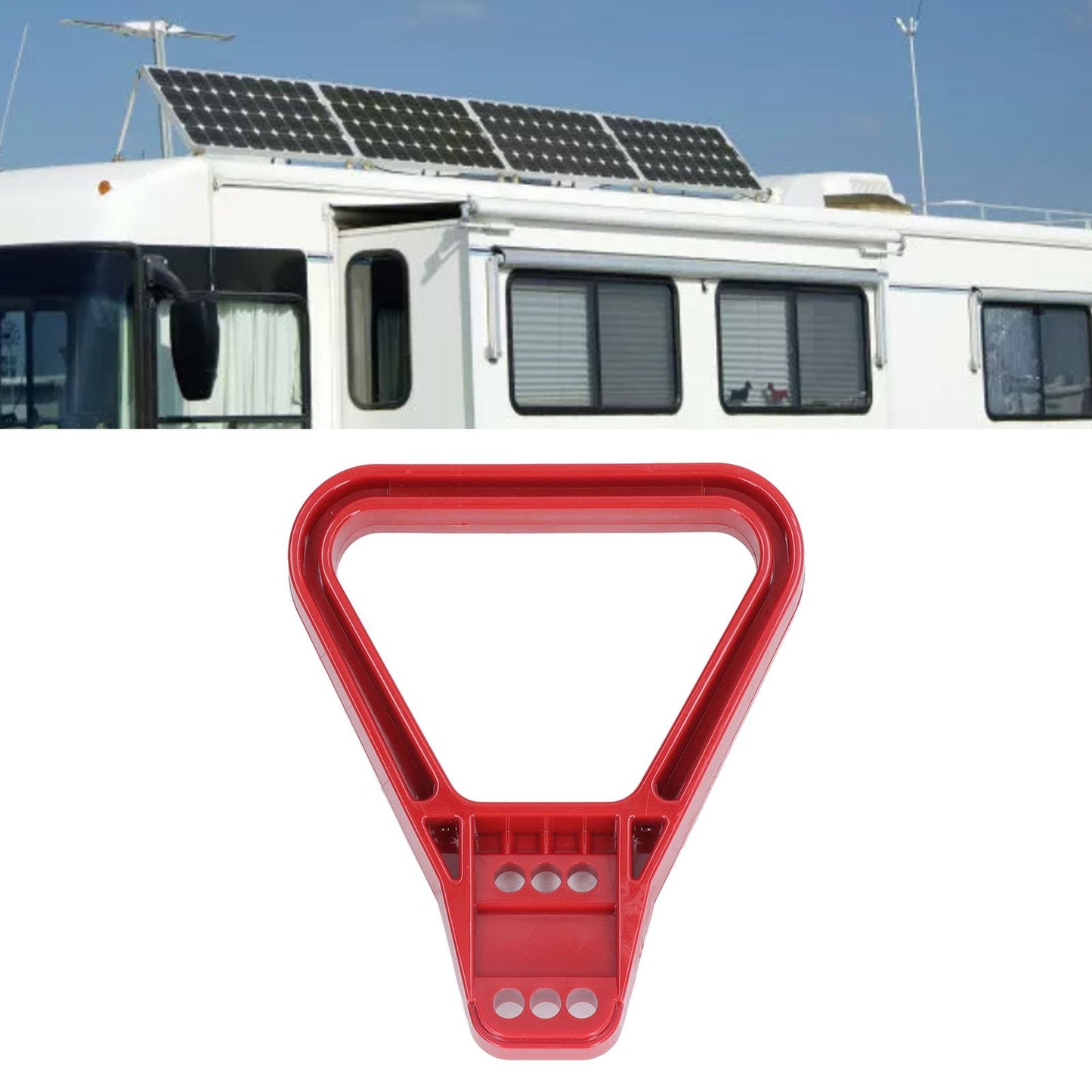 2PCS 350A Connector Handle Safe Battery Quick Connector Handle for Solar Panels Dual Battery System Refrigerator Red