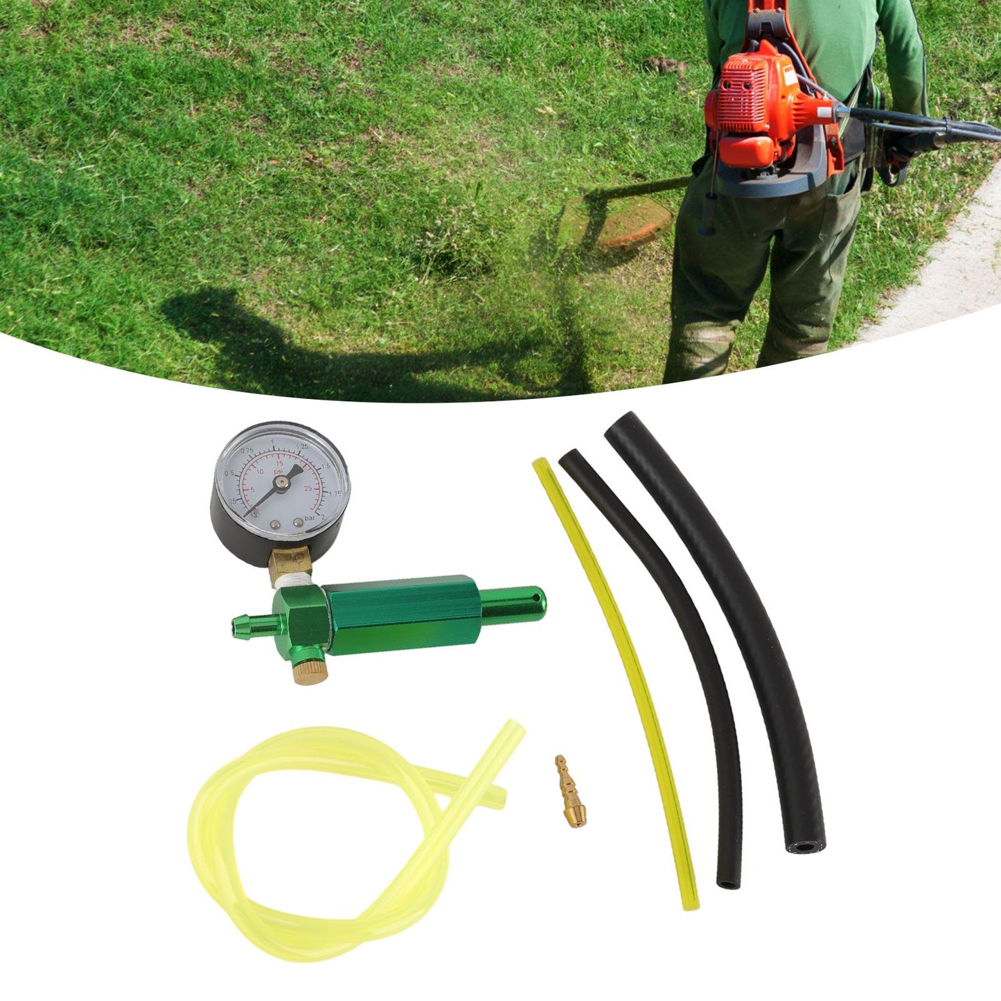 Carburetor Leak Detector Pressure Gauge Replacement for Walbro 57211 Outdoor Garden Mower Parts
