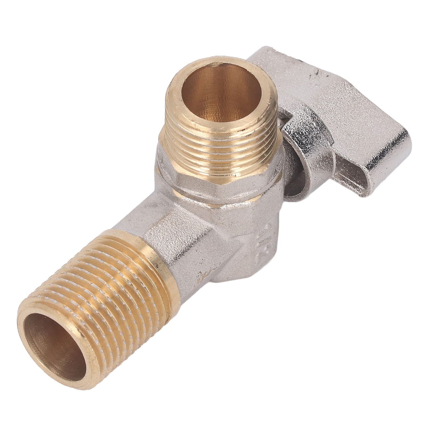 G1/2 Thread Brass Triangle Valve Large Flow Cold Hot Water Angle Stop Valve for Kitchen Bathroom Red
