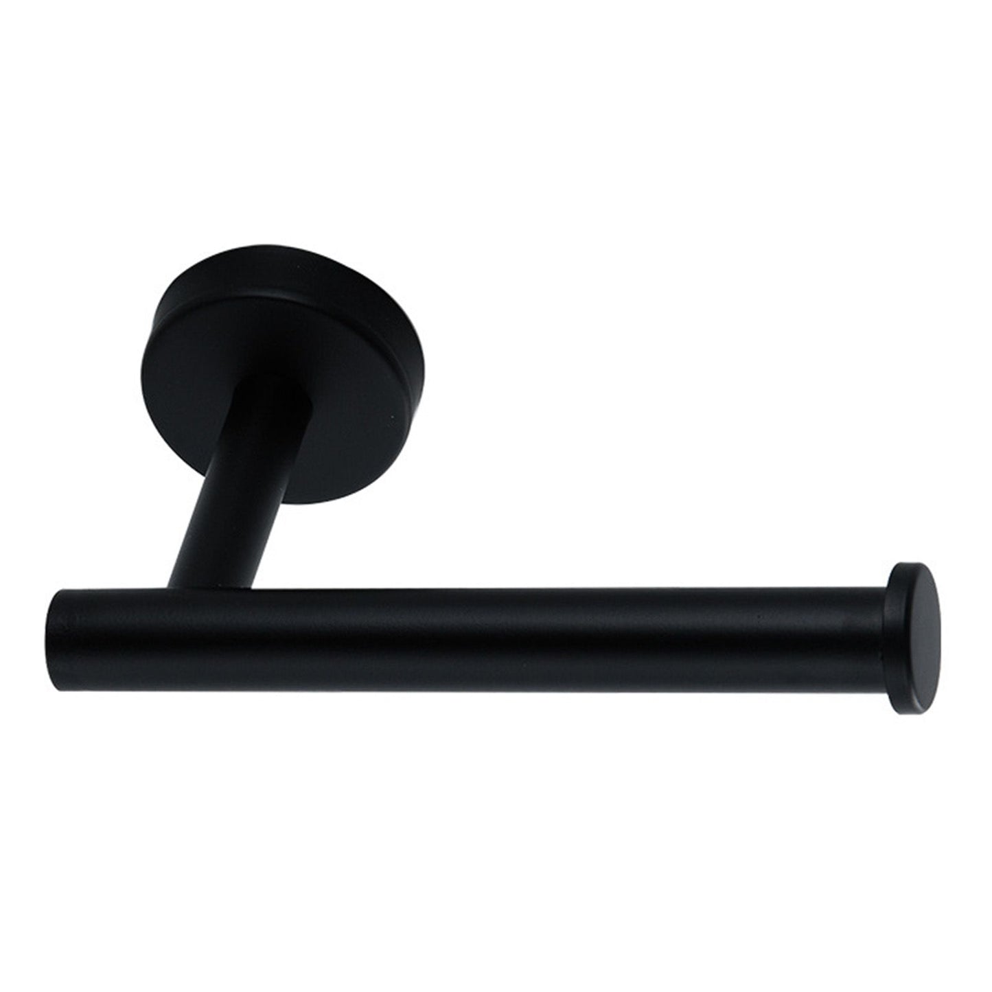 Paper Towel Holder Stainless Steel Black Matte Cylindrical Paper Towel Hanging Shelf for Home