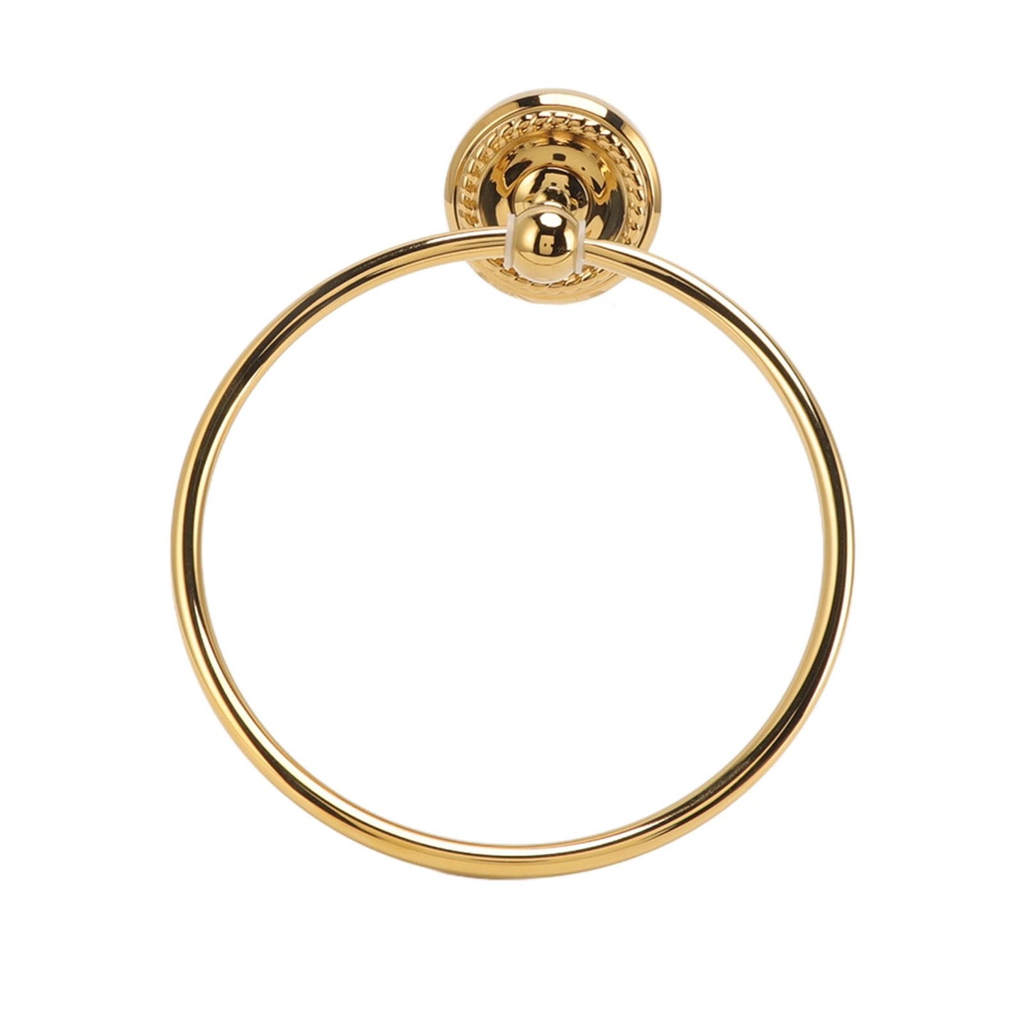 Towel Ring Golden Wall Mounted Glossy Hand Feel Decorative Copper Stainless Steel Bathroom Towel Ring