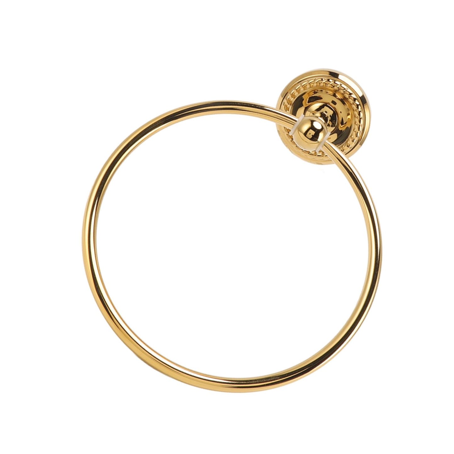 Towel Ring Golden Wall Mounted Glossy Hand Feel Decorative Copper Stainless Steel Bathroom Towel Ring