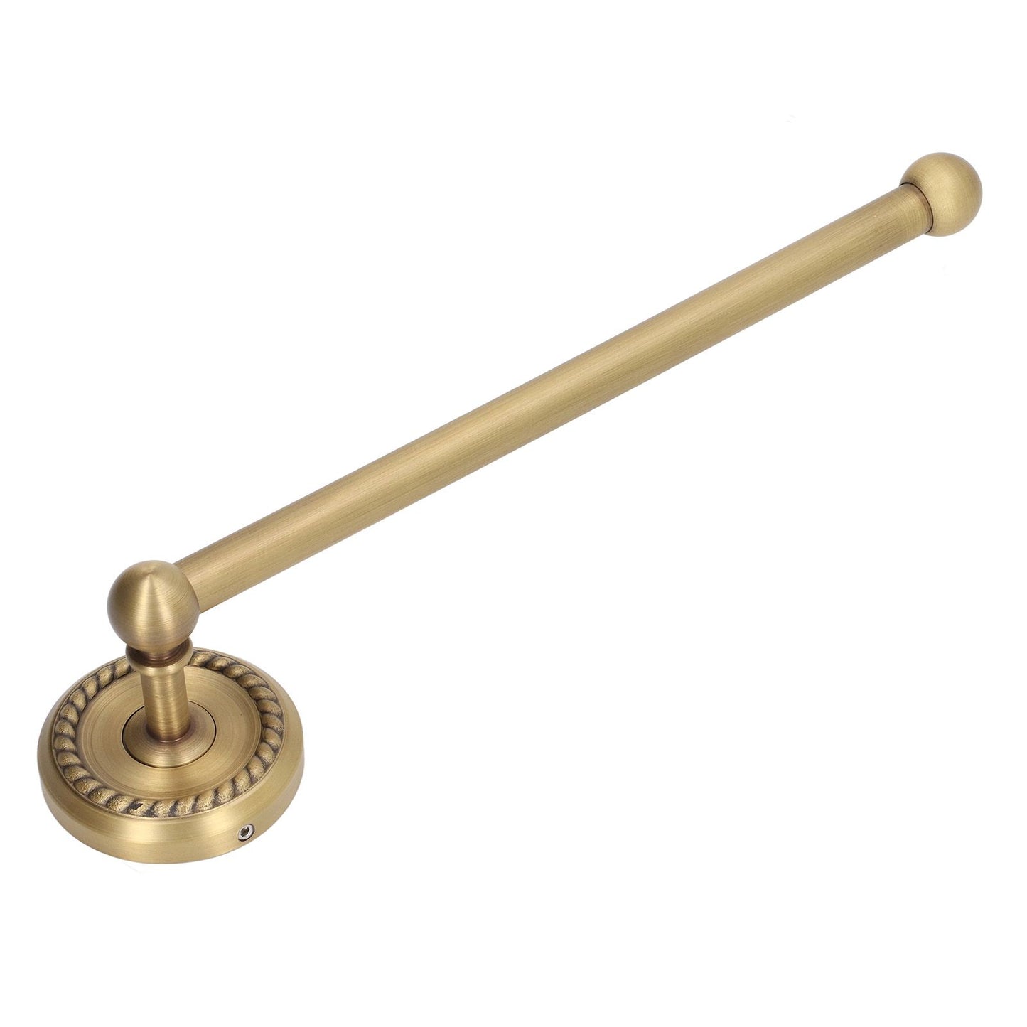 Bathroom Towel Rack Vintage Copper Single Rod Twisted Pattern Towel Bar for Hotel Home Kitchen