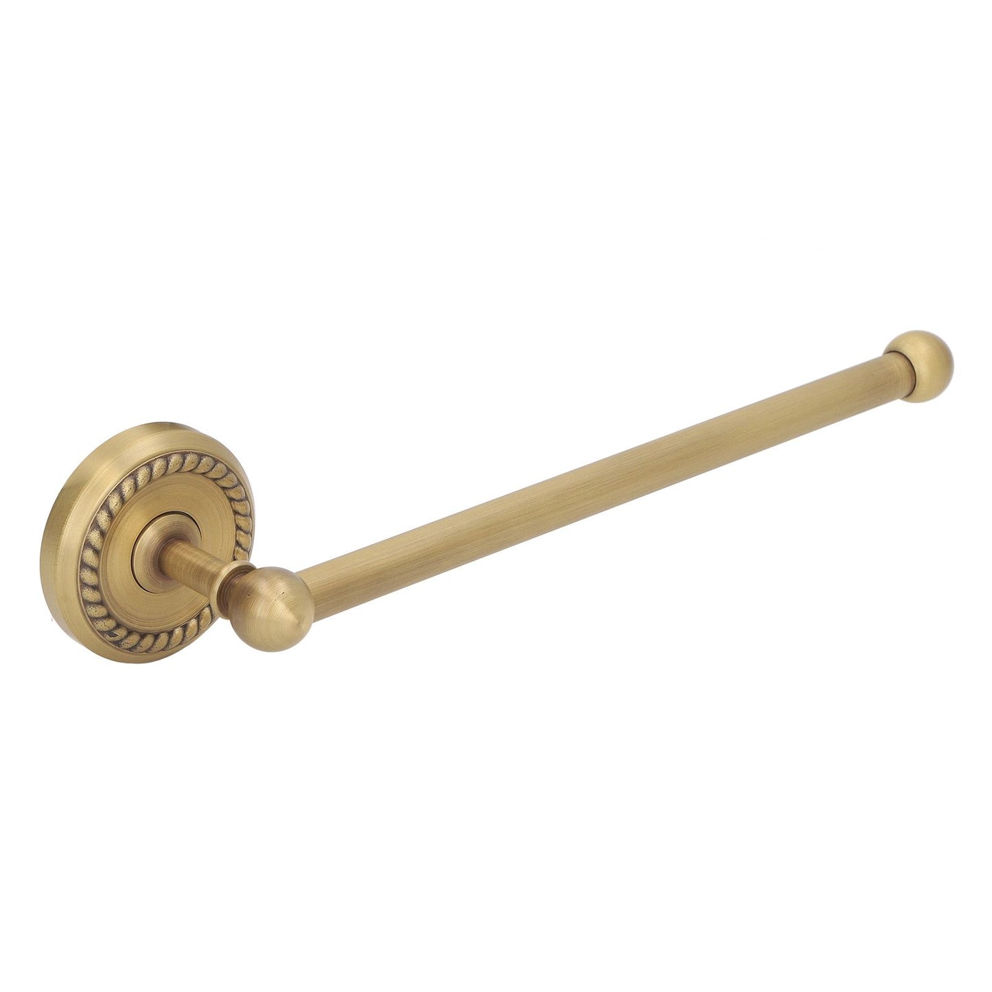 Bathroom Towel Rack Vintage Copper Single Rod Twisted Pattern Towel Bar for Hotel Home Kitchen
