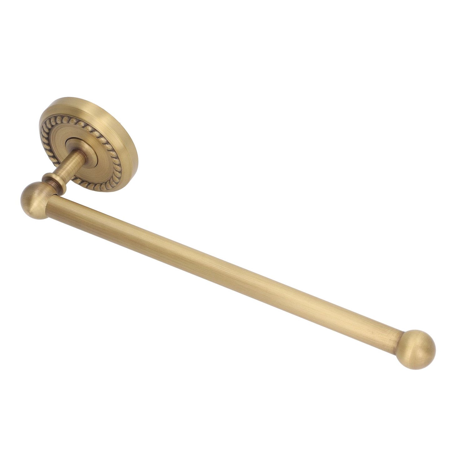 Bathroom Towel Rack Vintage Copper Single Rod Twisted Pattern Towel Bar for Hotel Home Kitchen