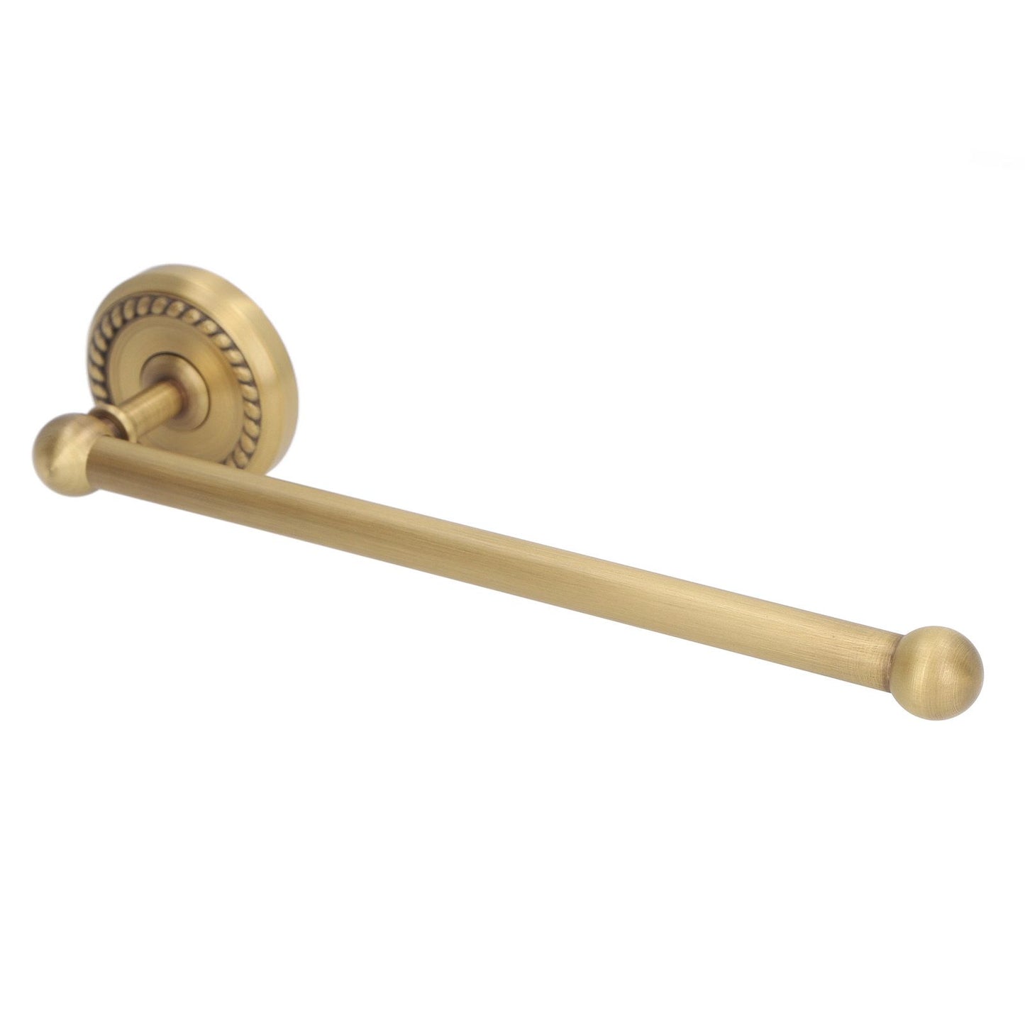 Bathroom Towel Rack Vintage Copper Single Rod Twisted Pattern Towel Bar for Hotel Home Kitchen