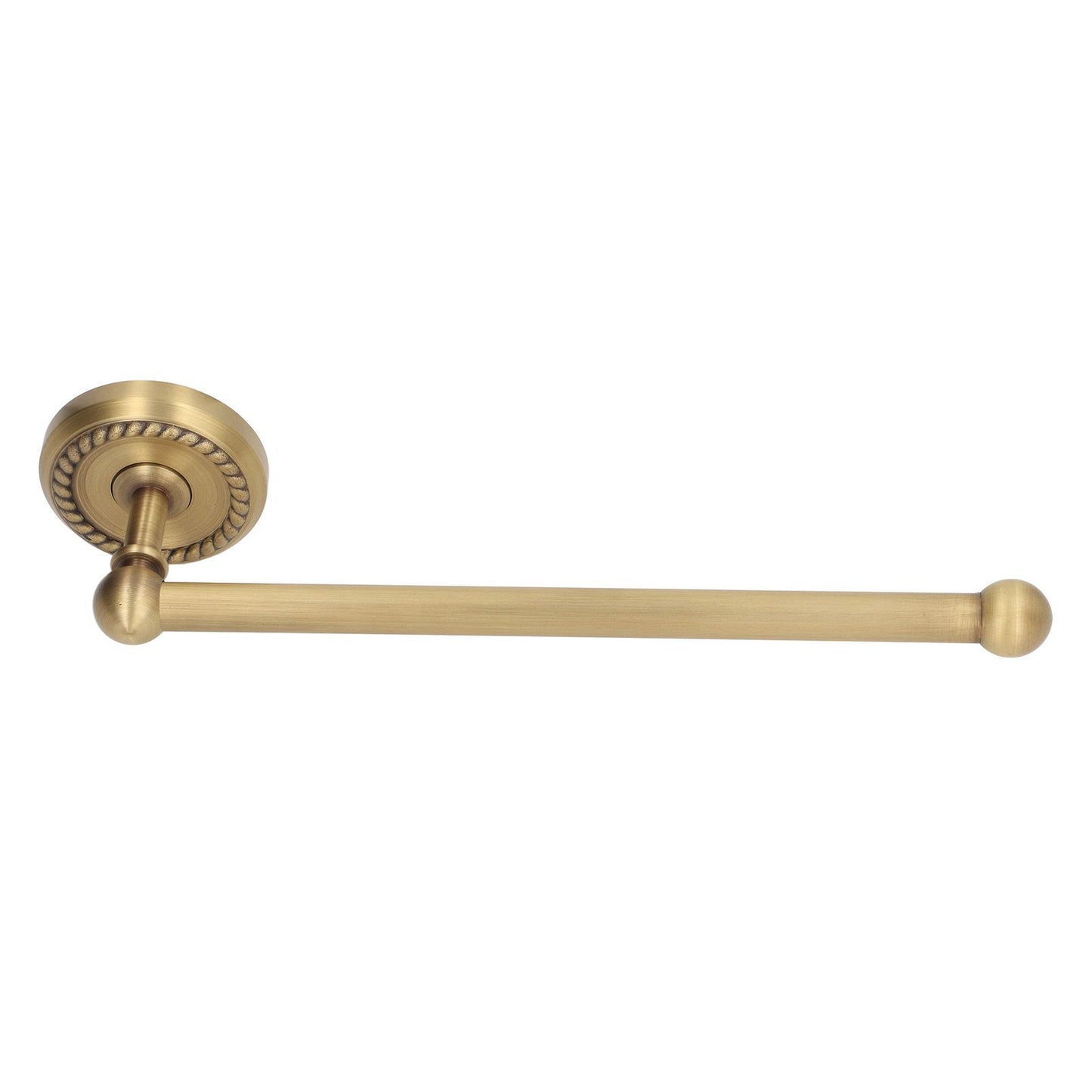 Bathroom Towel Rack Vintage Copper Single Rod Twisted Pattern Towel Bar for Hotel Home Kitchen