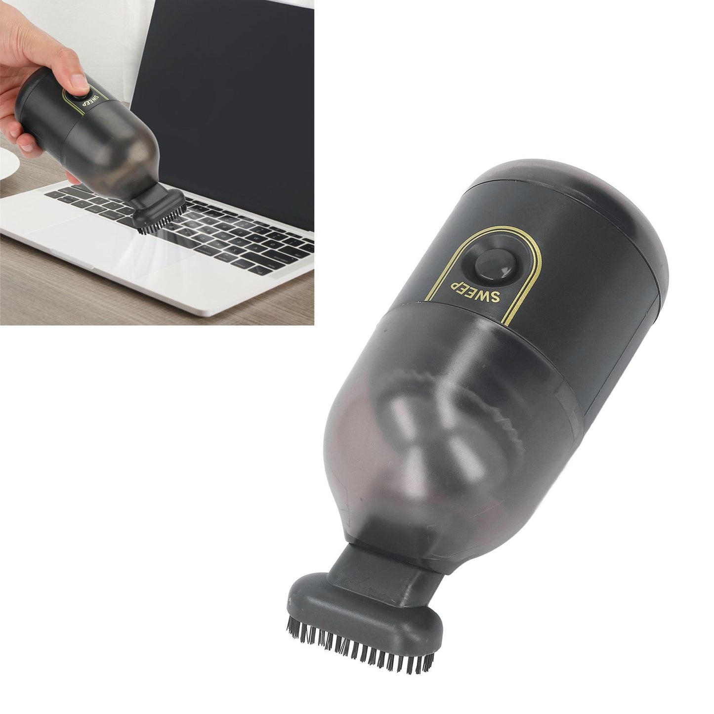 Handheld Vacuum Cleaner USB Rechargeable Portable Mini Cordless Handheld Vacuum for Home Car Desk Black