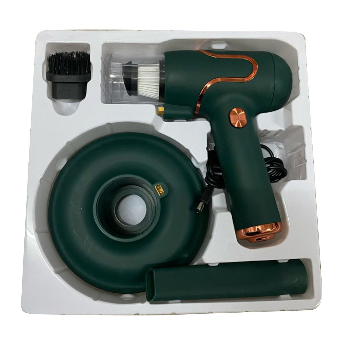 Vacuum Mite Cleaner Portable Cordless Lightweight Handheld Vacuum Dust Mite Cleaner for Home Mattress Car Green