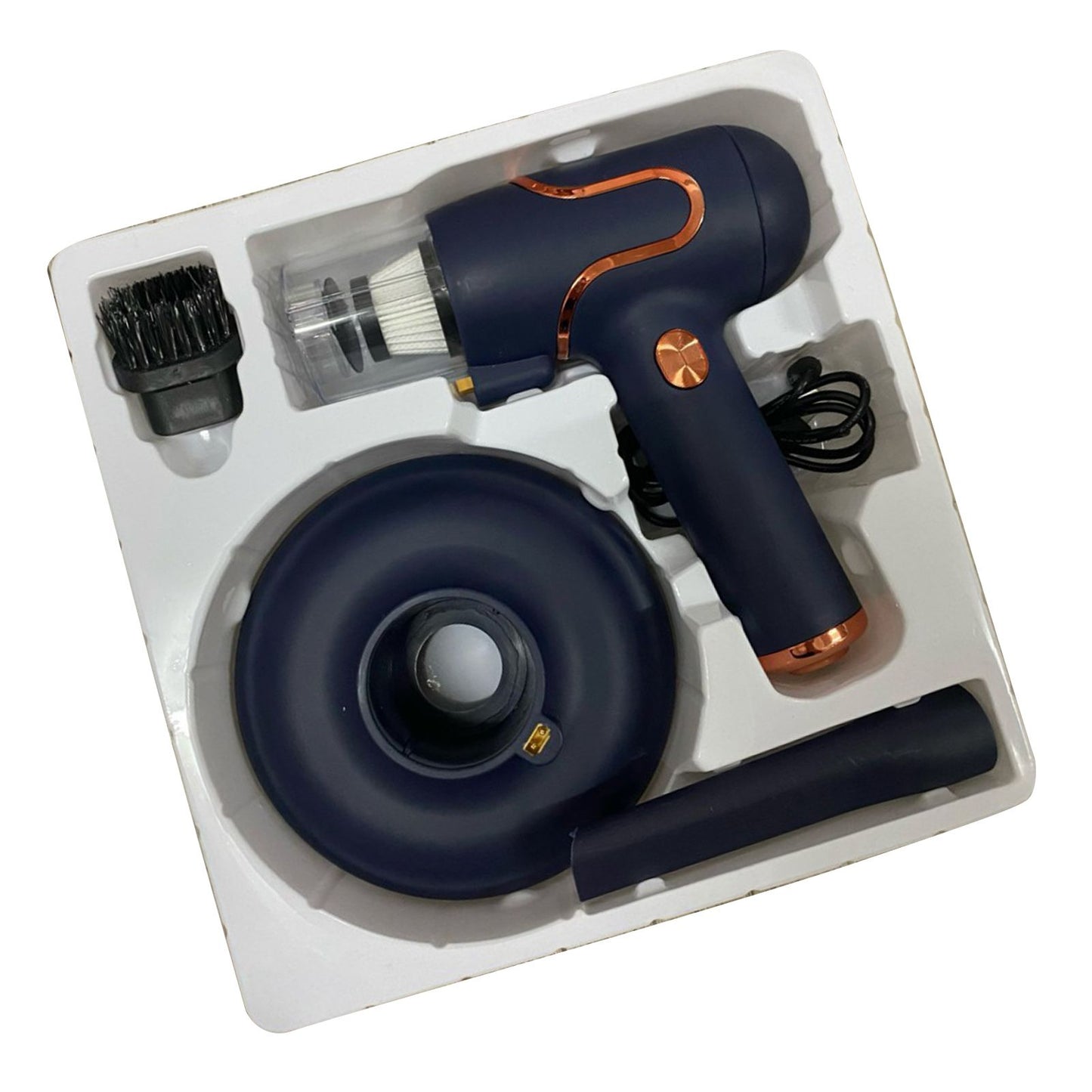 Vacuum Mite Cleaner Portable Cordless Lightweight Handheld Vacuum Dust Mite Cleaner for Home Mattress Car Dark Blue