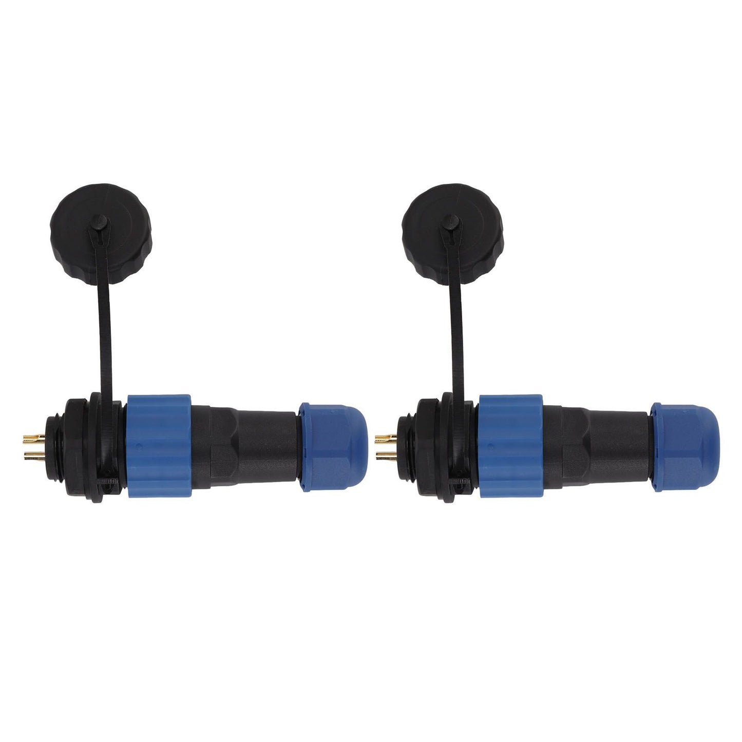 2Pcs SD16 IP68 Waterproof Aviation Connector SD16 Female Plug Male Socket G3/8 Thread SD16 2Pin Rear Nut