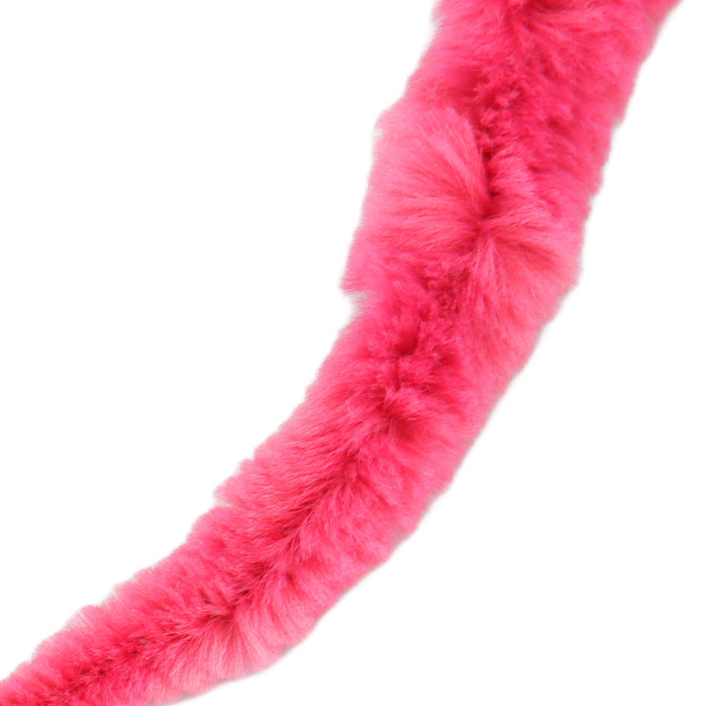20 Pcs Furry Worm Soft Touch Plush Material Cute Style DIY Compact Portable Fuzzy Worms for Party Pink
