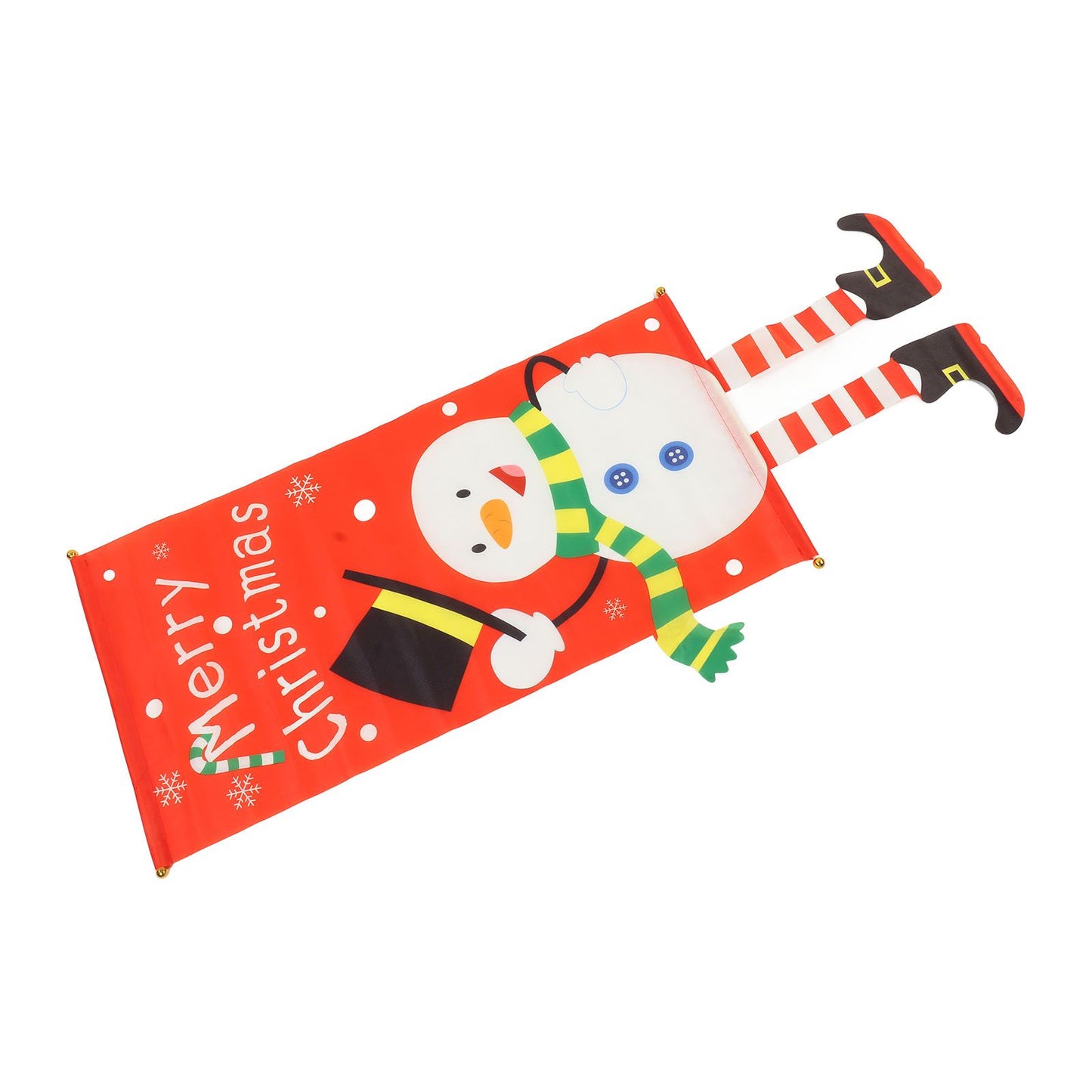 Christmas Snowman Hanging Flag Christmas Decorative Banner Landscape Wall Cloth Pendant