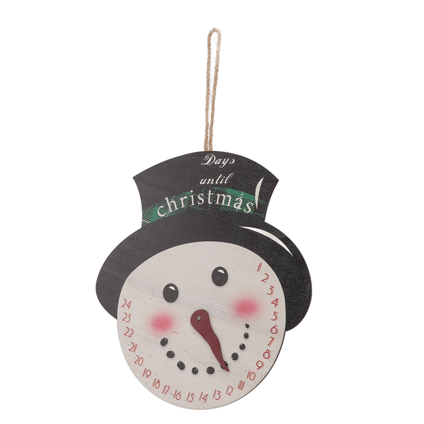 Christmas Day Sign Puppet Man Style 4mm Thickness Lightweight Easy Hanging Poplar Wood Welcome Door Decoration