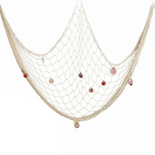 Nautical Decorative Fishing Net Cotton Hand Weaving Mediterranean Style Fishing Net for Party Home Photography Props