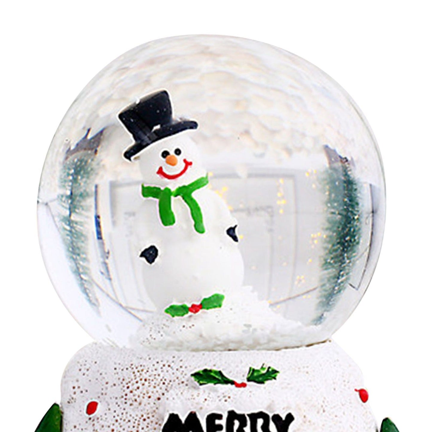 Christmas Glowing Crystal Ball English Glass Ball Desktop Ornaments Christmas Eve Children Gift Snowman Small