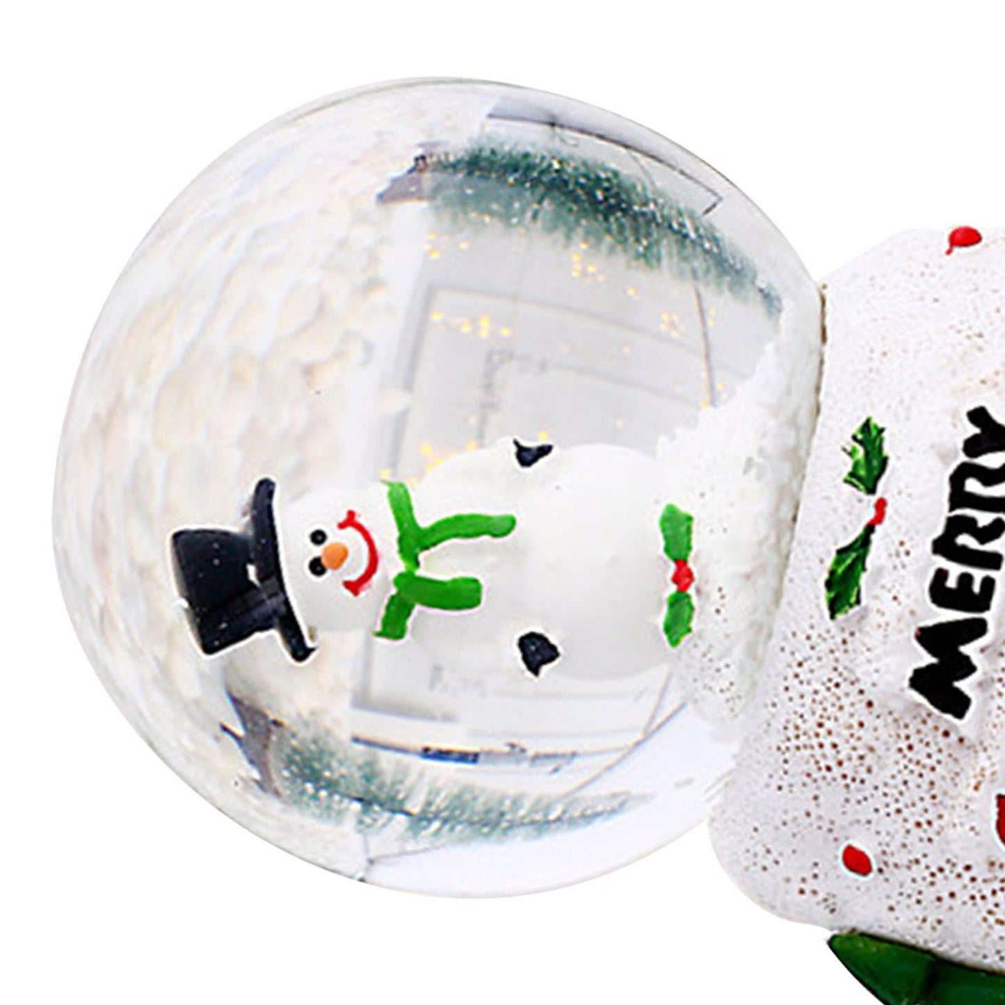 Christmas Glowing Crystal Ball English Glass Ball Desktop Ornaments Christmas Eve Children Gift Snowman Small