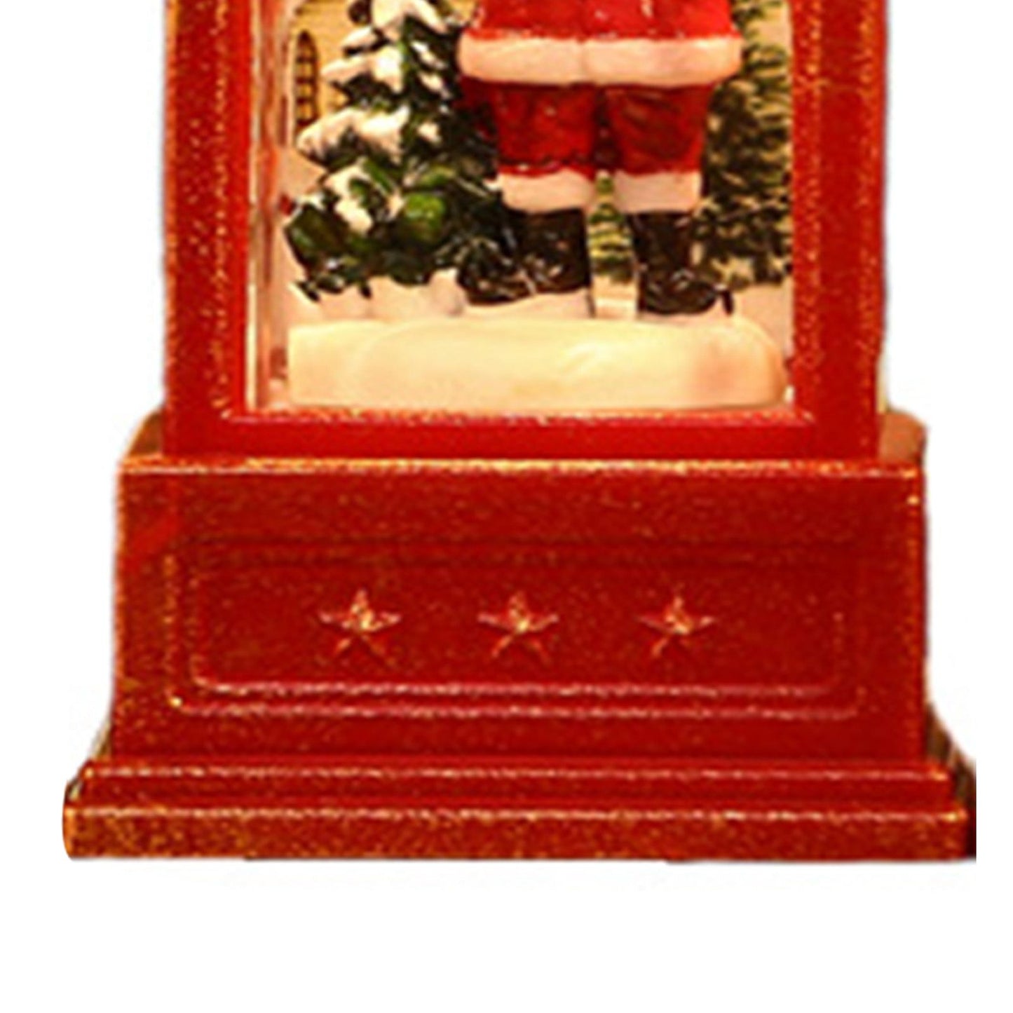 Snow Globe Lantern Telephone Booth Designed Christmas Luminous Ornament for Bar KTV Decoration Santa