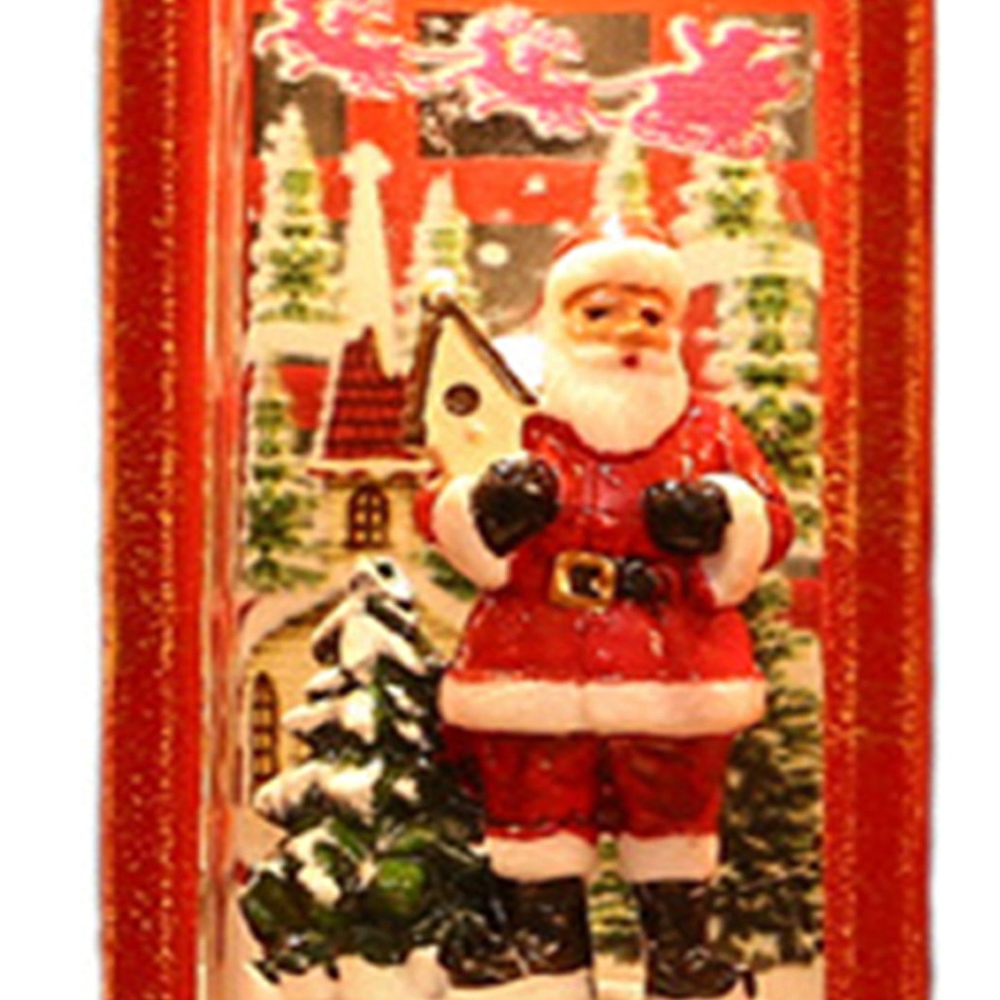 Snow Globe Lantern Telephone Booth Designed Christmas Luminous Ornament for Bar KTV Decoration Santa