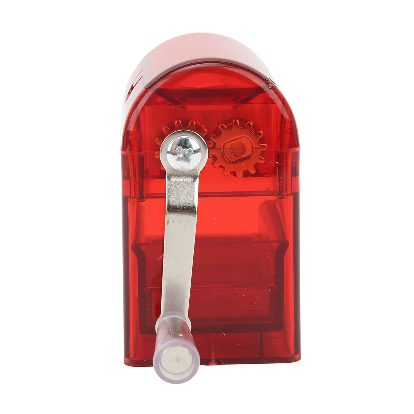 Hand Crank Pattern Smoking Crusher Plastic Cigarette Grinder Hand Operated Tobacco Mill Red