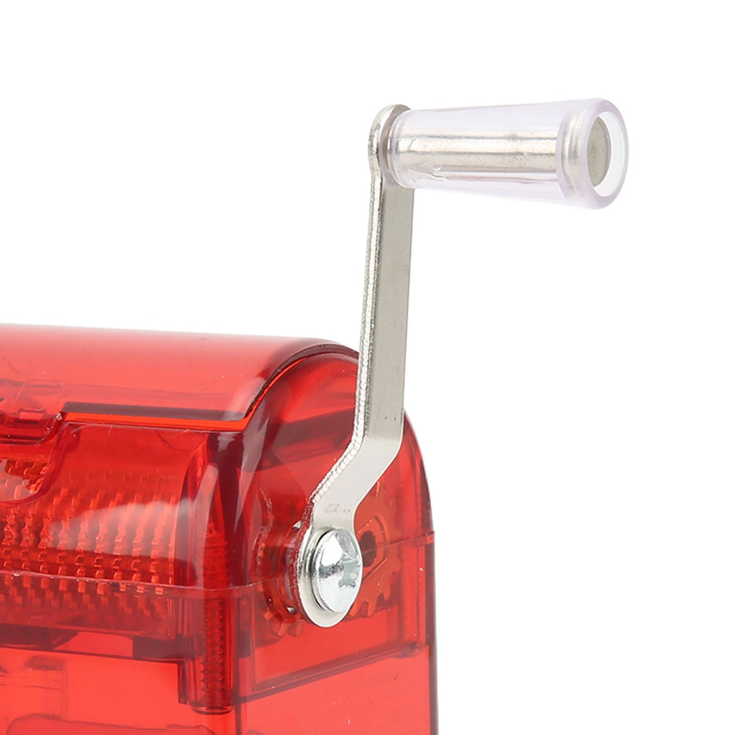 Hand Crank Pattern Smoking Crusher Plastic Cigarette Grinder Hand Operated Tobacco Mill Red
