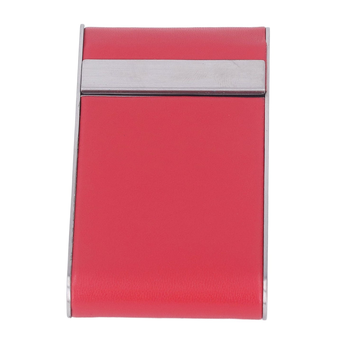 Stainless Steel Cigarette Case Holds 20 Count Slim Cigarettes Magnetic Flip Cover Cigarette Holder Case for Men Women Red