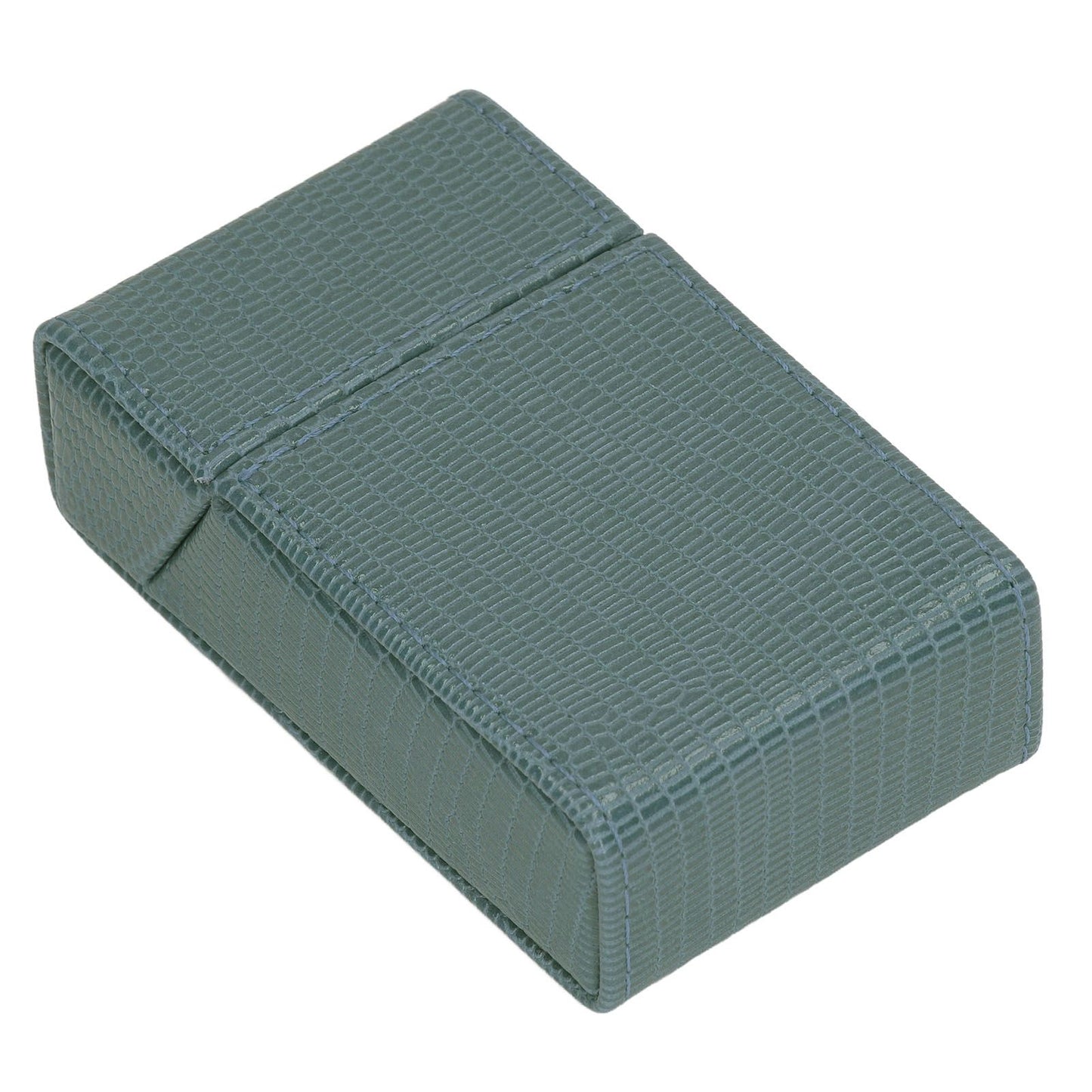 Cigarettes Box Holder Lizard Designed PU Leather Cigarettes Box Storage Case for Women Men Green