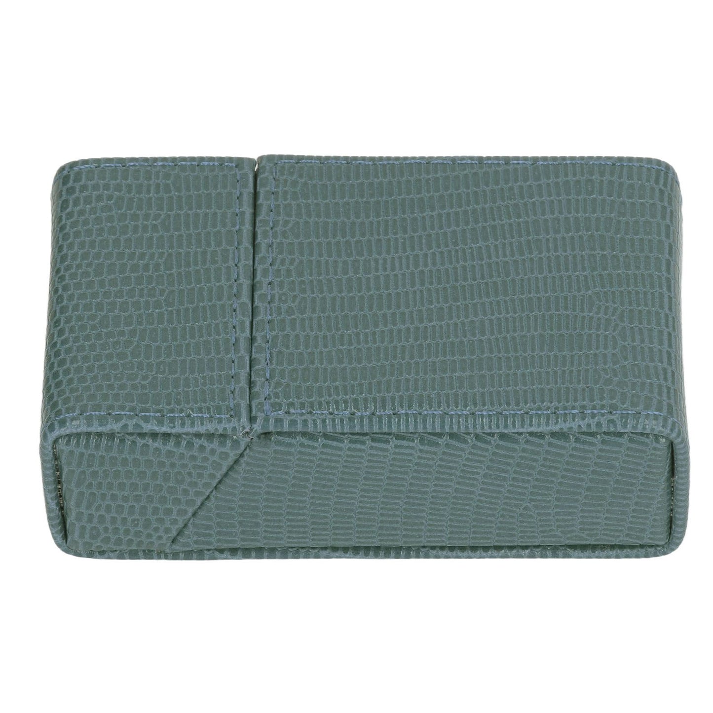 Cigarettes Box Holder Lizard Designed PU Leather Cigarettes Box Storage Case for Women Men Green