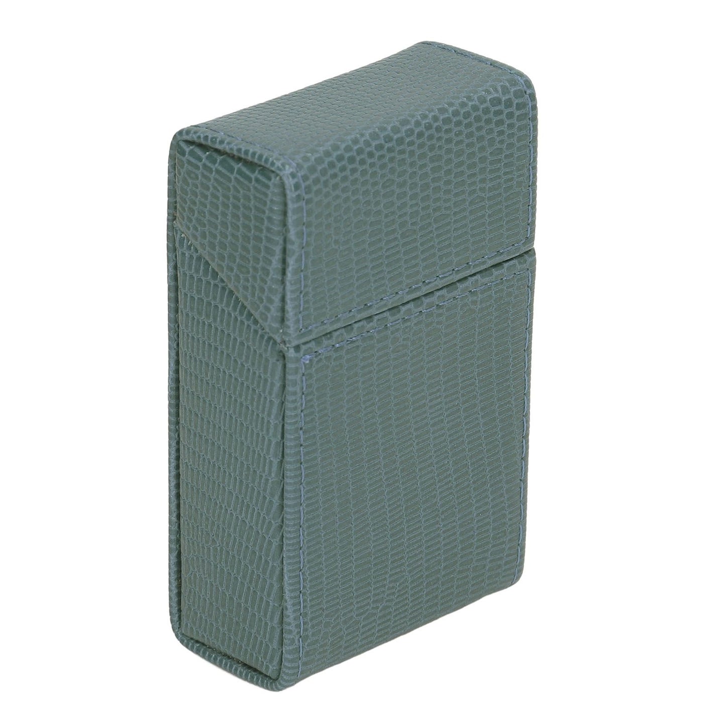 Cigarettes Box Holder Lizard Designed PU Leather Cigarettes Box Storage Case for Women Men Green