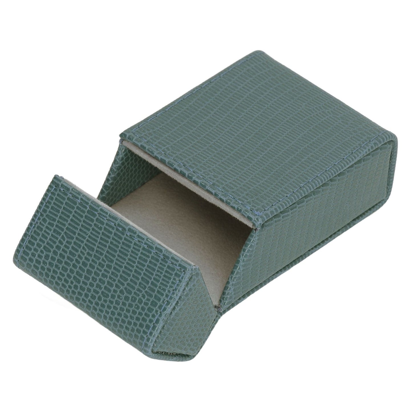 Cigarettes Box Holder Lizard Designed PU Leather Cigarettes Box Storage Case for Women Men Green