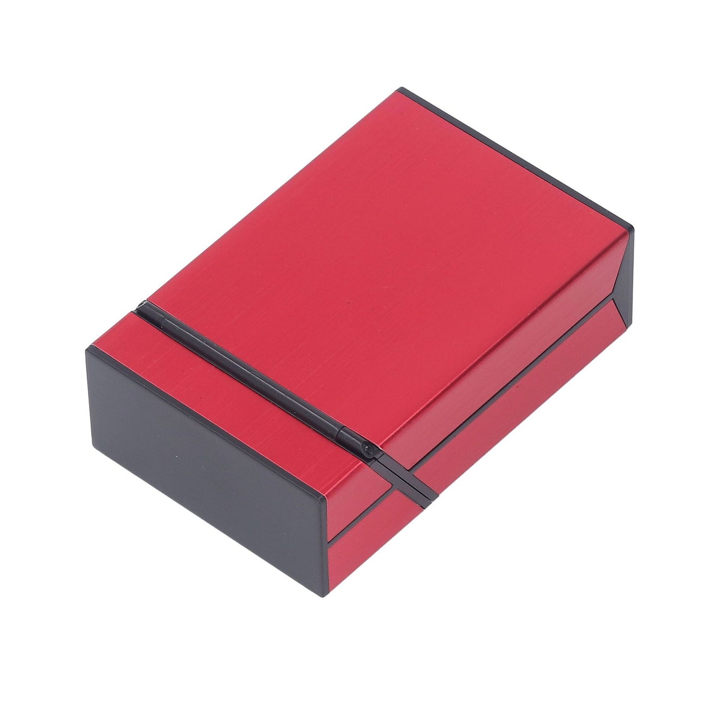 Magnetic Cigarette Case 20 Capacity Universal Flip Cover Aluminum Alloy Cigarette Box for Women Men Red
