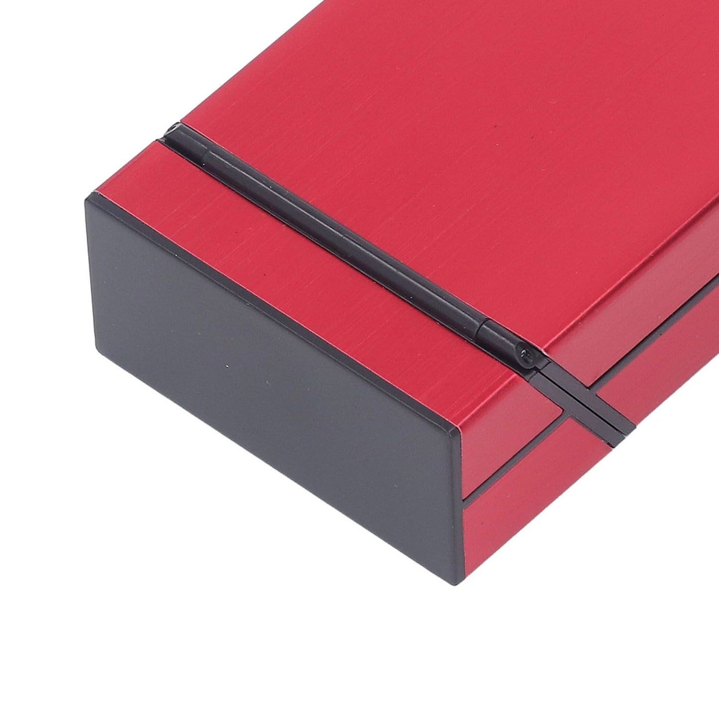 Magnetic Cigarette Case 20 Capacity Universal Flip Cover Aluminum Alloy Cigarette Box for Women Men Red