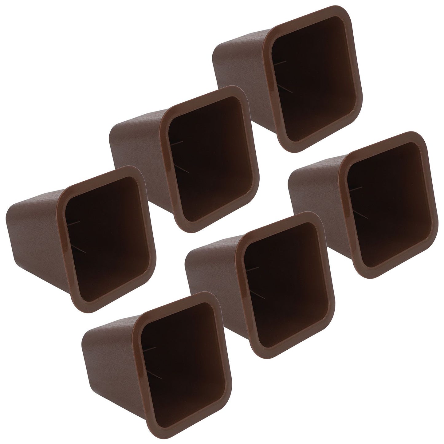 6 Pcs Furniture Risers Plastic Antislip Bed Risers Wood Grain for Storage Desk Sofa Chair Washing Machine