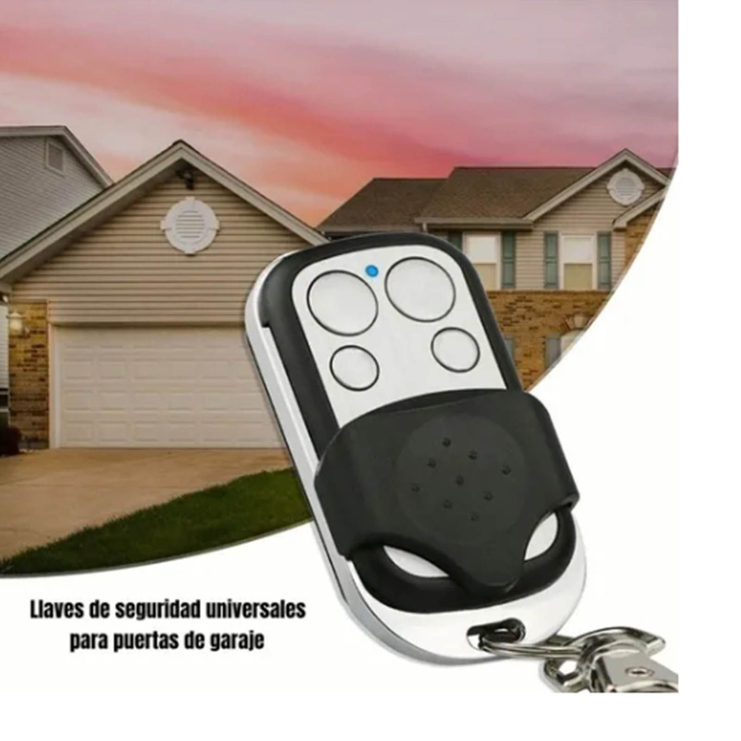 433MHz Wireless Remote Control Switch Cloning Key Fob Doorbells With Keychain for Home Garage Blue 27A 12V 4 Keys