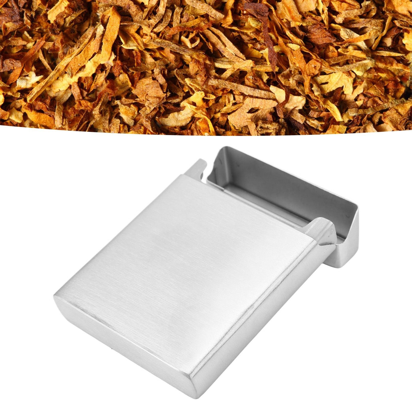 Cigarette Holder Case Stainless Steel Large Capacity Small Portable Cigarette Case for 20 Cigarettes