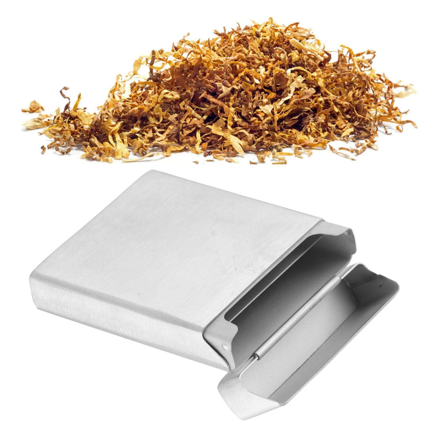 Cigarette Holder Case Stainless Steel Large Capacity Small Portable Cigarette Case for 20 Cigarettes