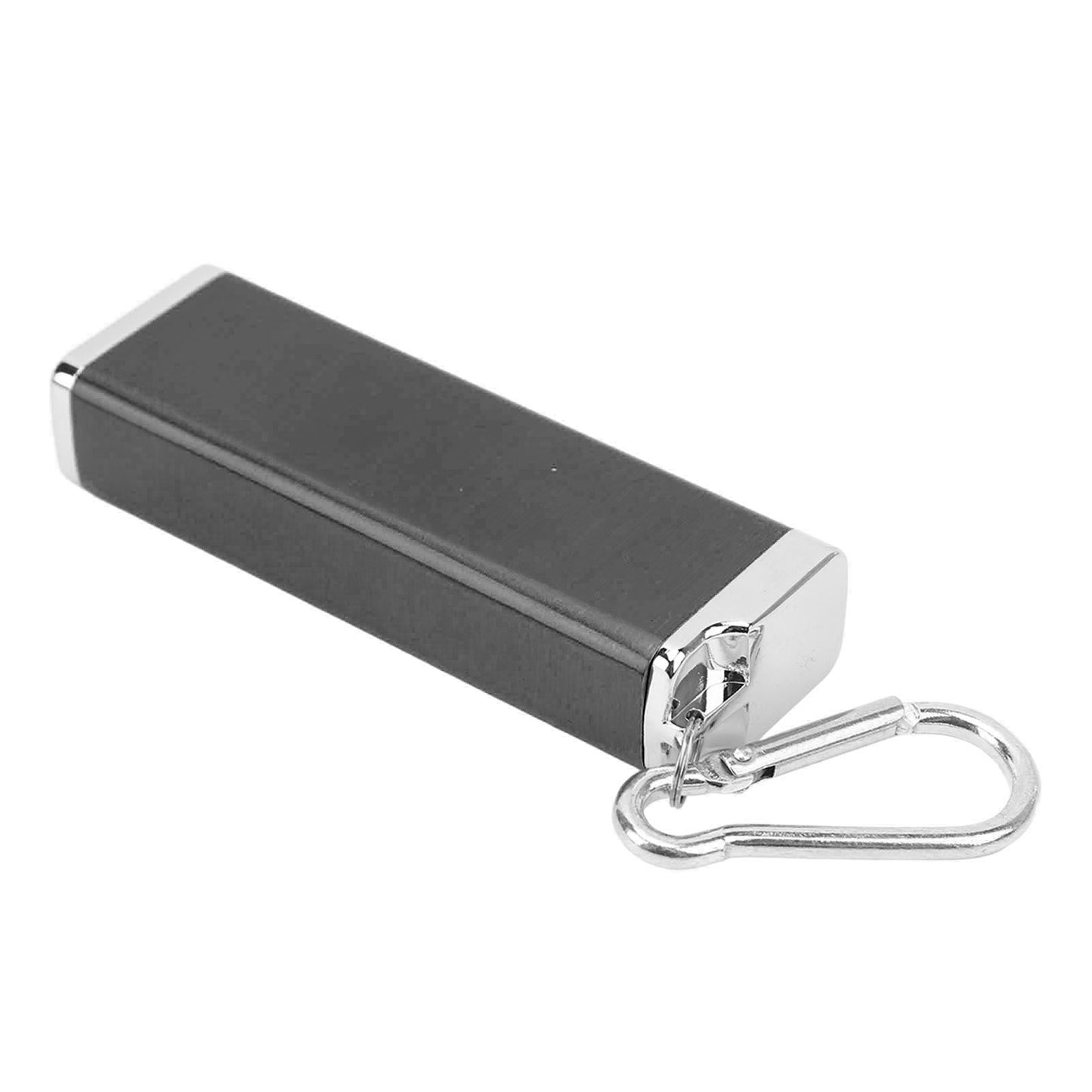 Aluminum Alloy Cigarette Case Box Hold 6pcs with Carabiner Keychain for Men Women Smoking Accessories Black