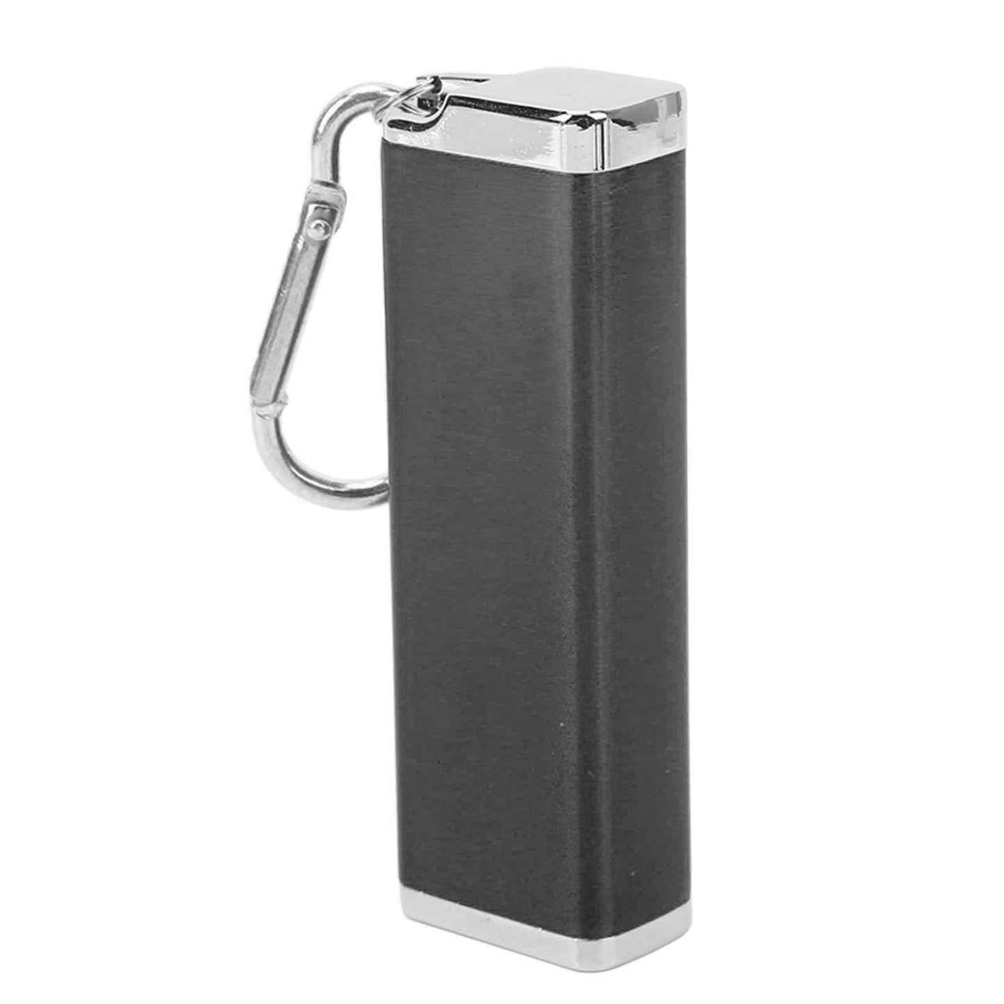 Aluminum Alloy Cigarette Case Box Hold 6pcs with Carabiner Keychain for Men Women Smoking Accessories Black