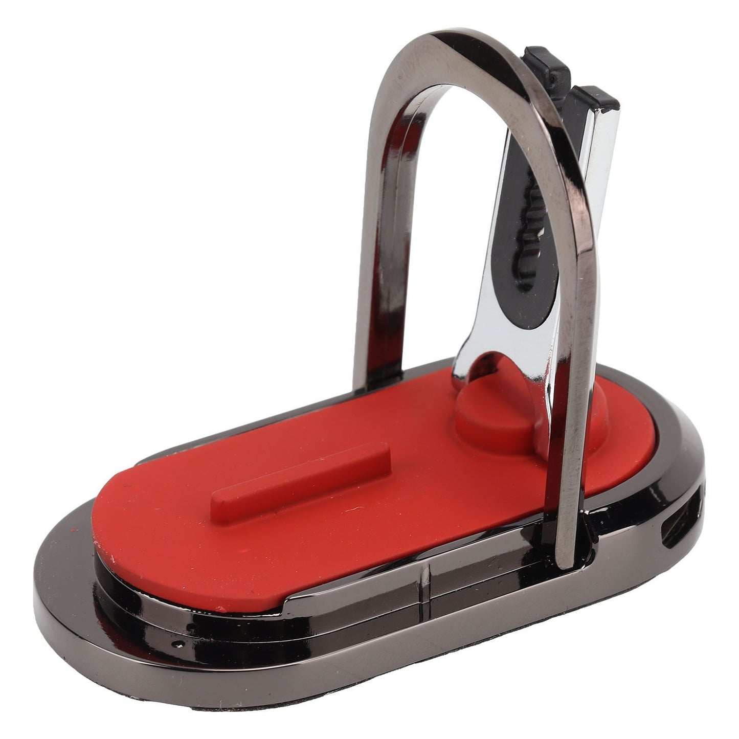 Mobile Phone Holder Stand Cigarette Lighter Rechargeable with Charging Cable Phone Ring Holder Red