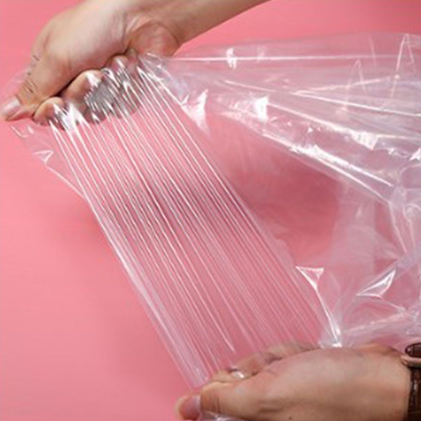 100 Pcs Hanging Garment Bag Single Use Dustproof 60x120cm PE Material Semi Transparent Hanging Suit Bag