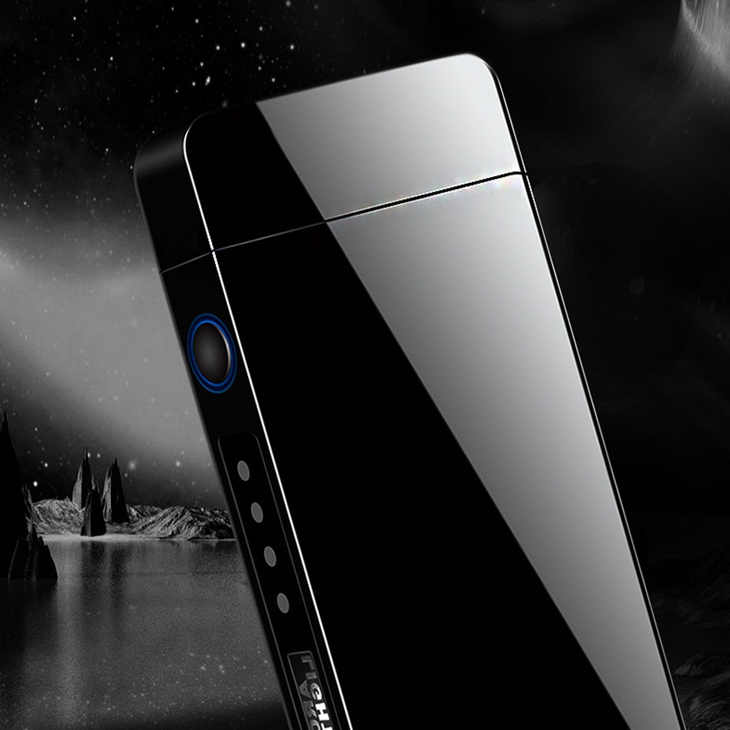 Double Arc Pulsing Cigarette Lighter Zinc Alloy Side Pressing Type Power Display Flameless Electric Lighter for Daily