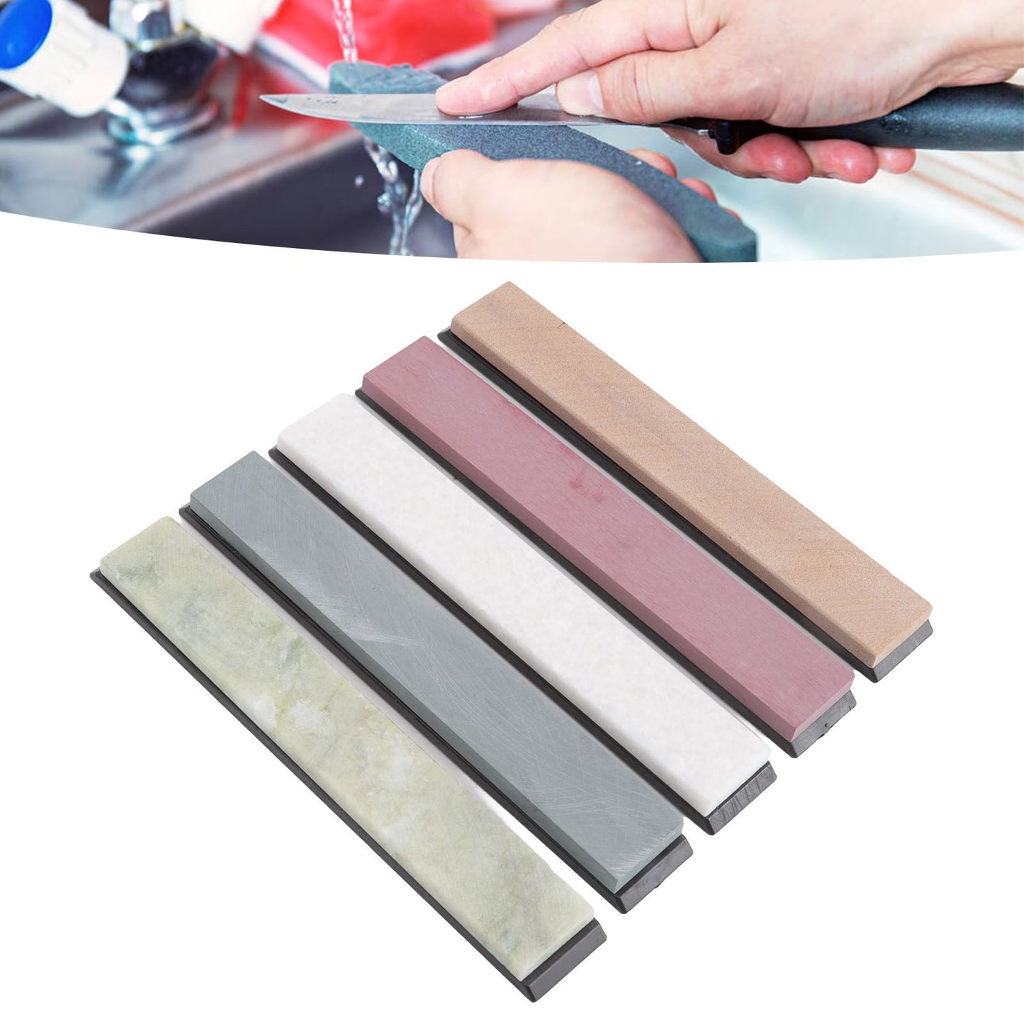 5Pcs Knife Sharpening Stone Knife Sharpener 1000 3000 5000 8000 10000 Grit for Home Kitchen Use