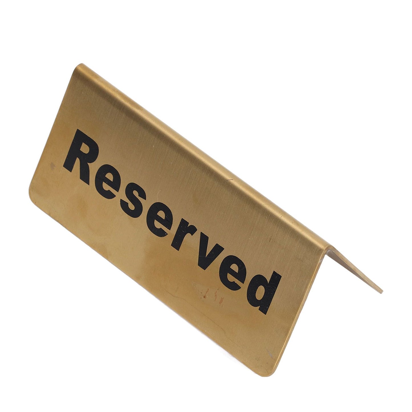 Metal Table Top Sign Strong Stainless Steel Double Sided Space Saving Gold Tabletop Sign for Party Wedding Hotel Reserved