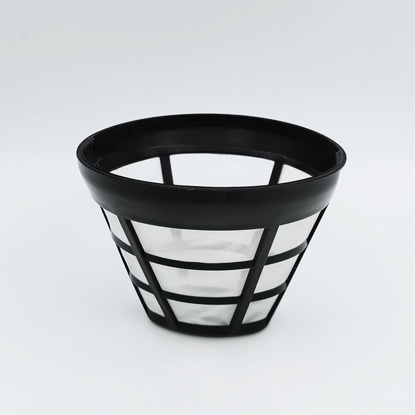 2PCS Reusable Coffee Filter Stainless Steel Nylon Effective Filtering Permanent Cone Coffee Maker Filter for Home