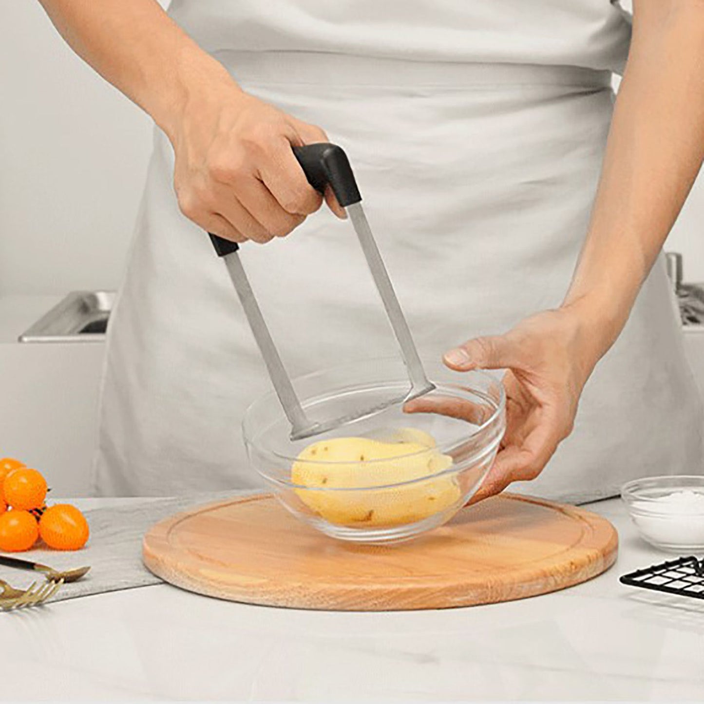 Stainless Steel Potato Masher Home Manual Potato Press Kitchen Sweet Potato Mud Mash Tool