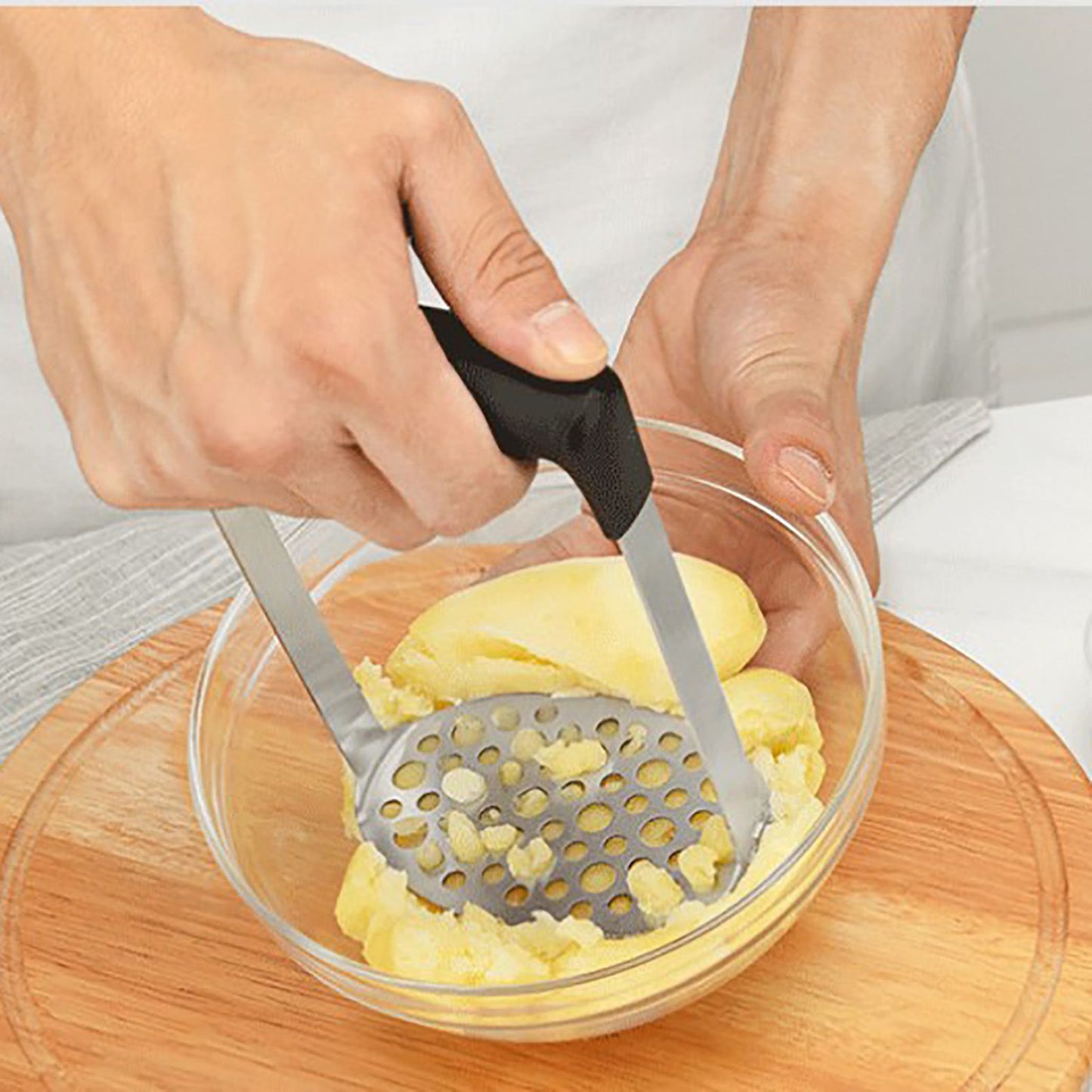 Stainless Steel Potato Masher Home Manual Potato Press Kitchen Sweet Potato Mud Mash Tool