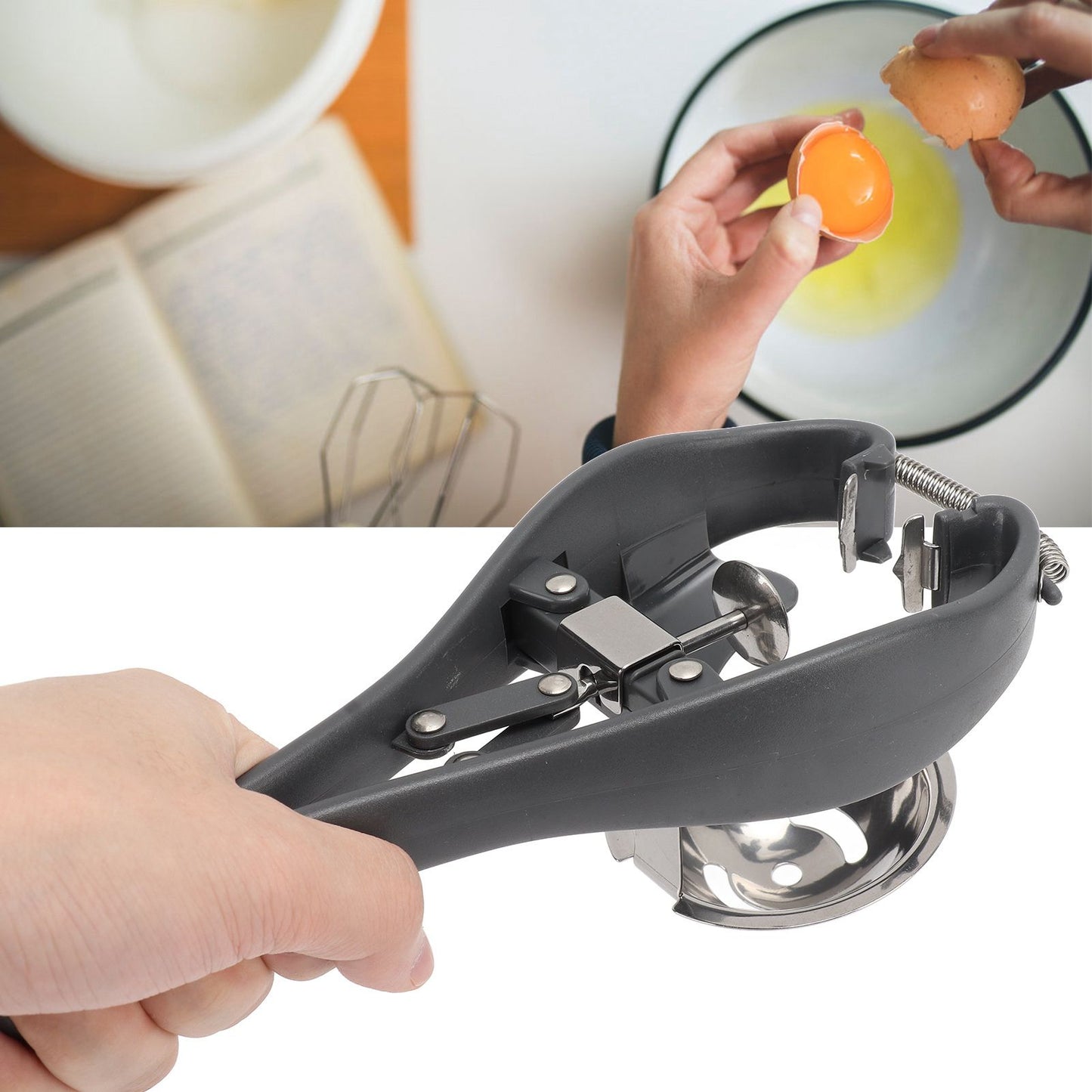 Stainless Steel Egg Opener Egg Yolk White Separator Tool Household Kitchen Gadgets